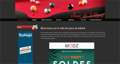 Desktop Screenshot of jeuxdebillard.info